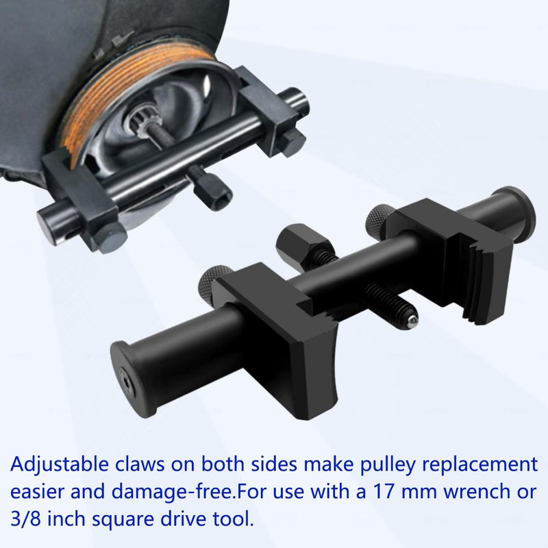 ZKTOOL Universal Ribbed Drive Crankshaft Pulley Puller, Kit for Pulley Size from 35mm-160mm in Diameter,Kit for V-Ribbed Belt Pulleys On Crankshafts,Alternators, Air Conditioning Units,Water Pumps. - Image 5